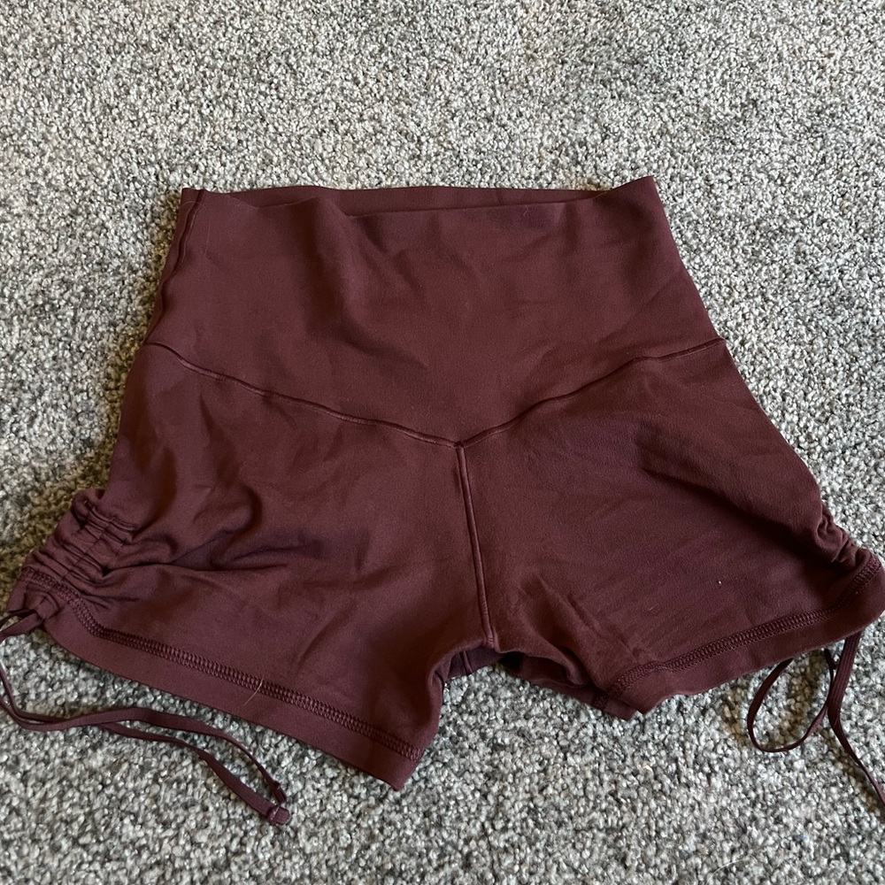 aerie high waist ruched shorts